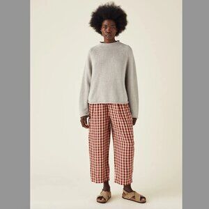 ISO Toast UK Linen Patch Pocket Trousers in Blush Sz M or L